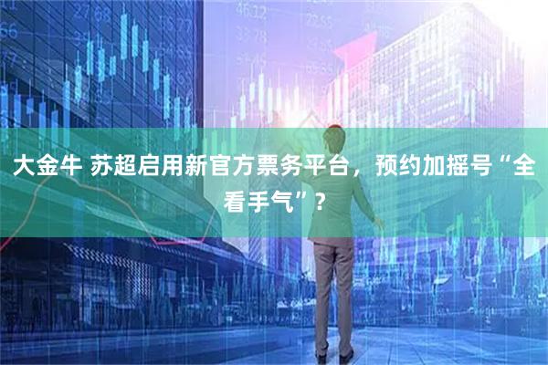 大金牛 苏超启用新官方票务平台，预约加摇号“全看手气”？